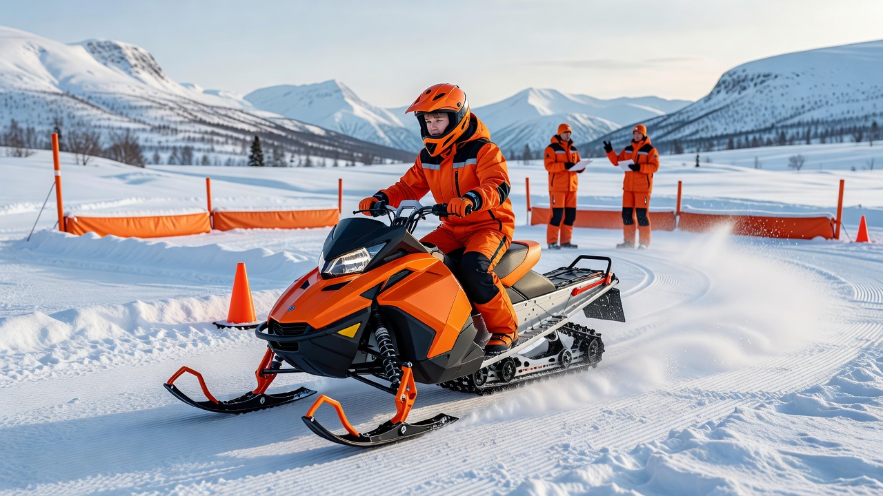 Snøscooter tilpasset ungdom i trygt opplæringsmiljø